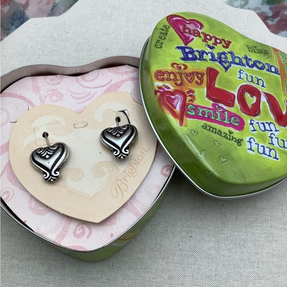 Brighton Heart-Shaped Silver Lever back  Earrings - Picture 4 of 4